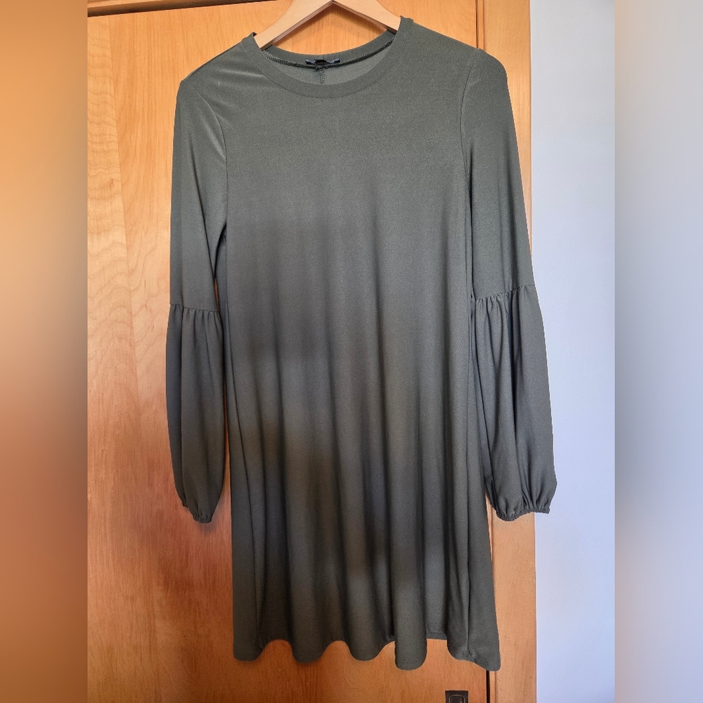Olive Green Long Sleeve Dress